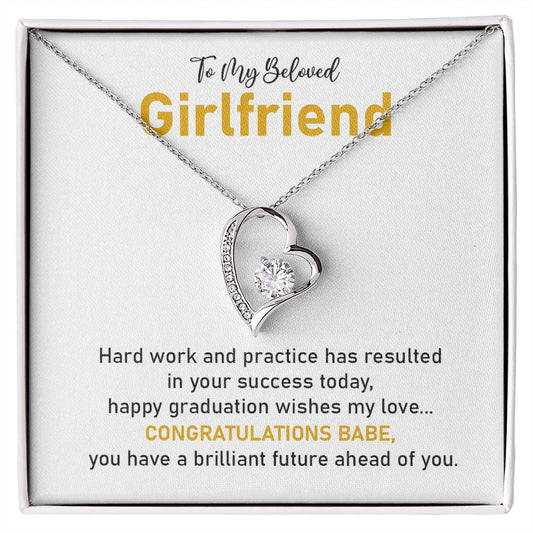 Girlfriend Graduation Necklace with Love Message