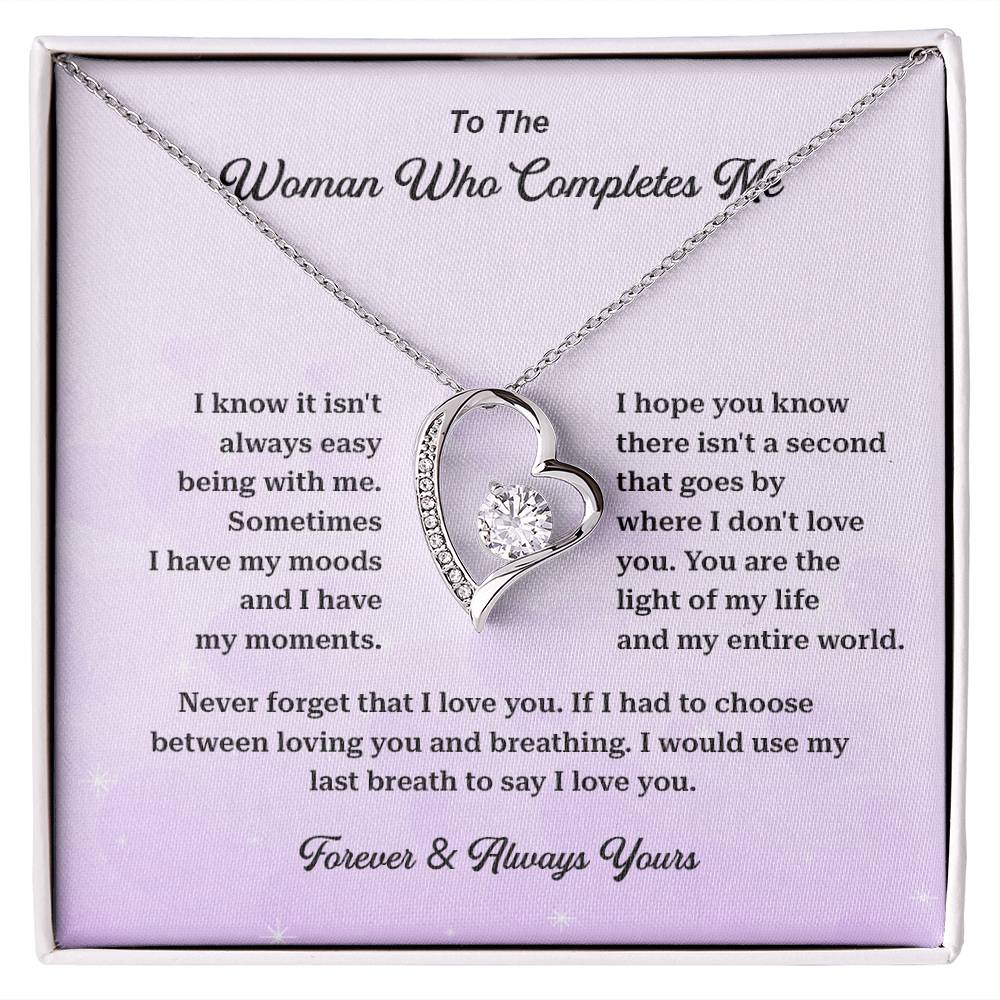 Gift for Woman Who Completes Me – Message Card Box