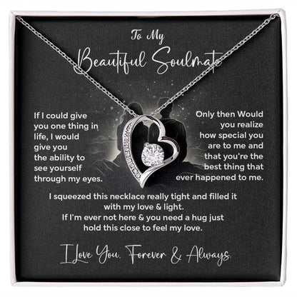 Soulmate Necklace Gift for Her – Message Card Box