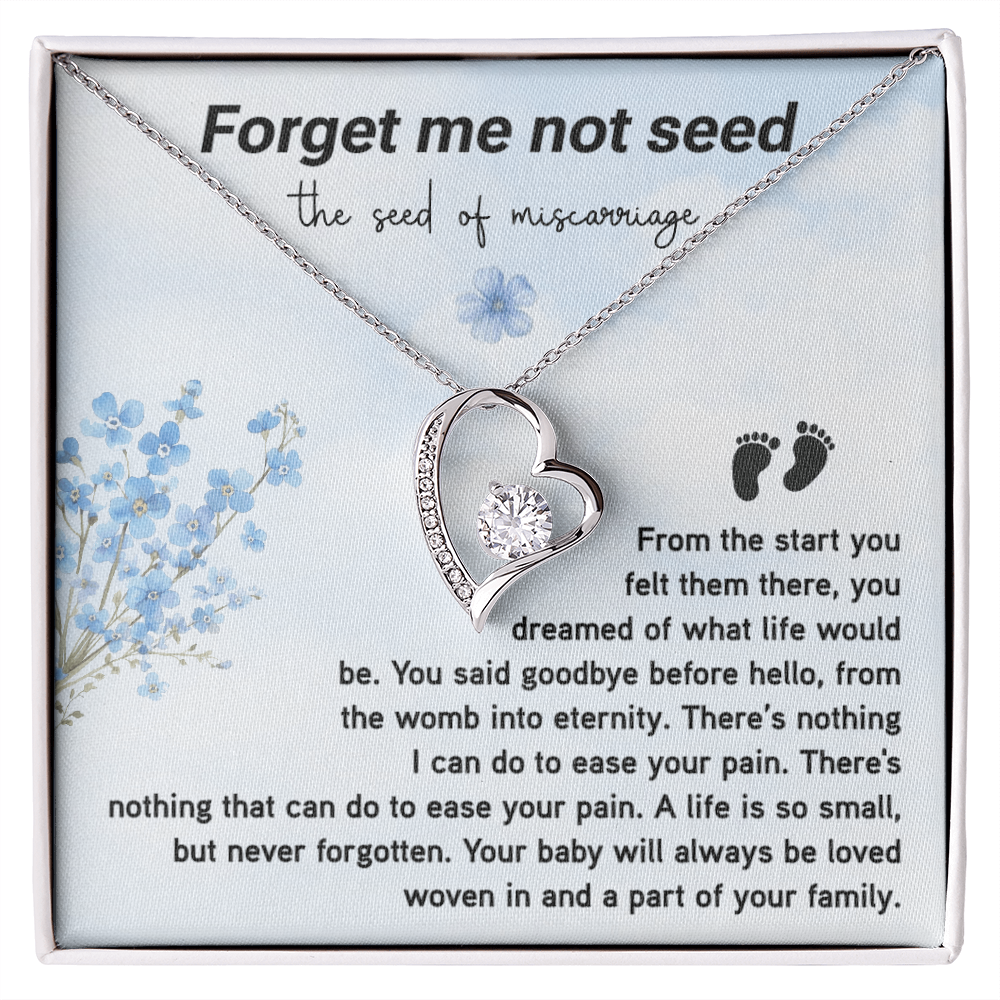 Forget Me Not Seed the seed of miscarriage Necklace