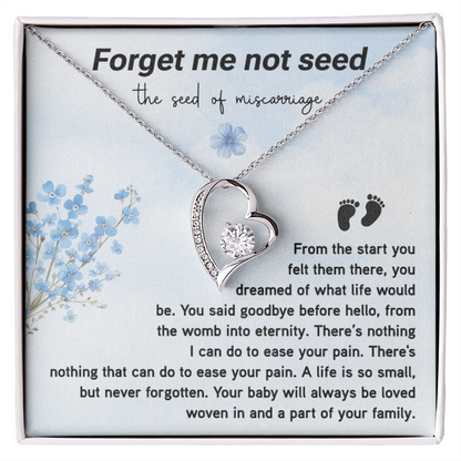 Forget Me Not Seed the seed of miscarriage Necklace