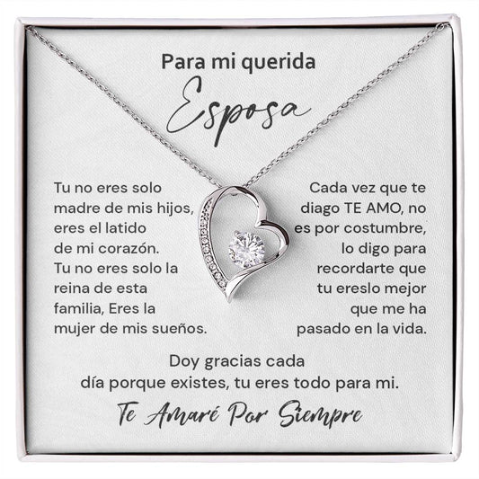 Collar Para Mi Querida Esposa Latido De Mi Corazón Detalle Romántico Para Mi Esposa Collar Con Mensaje De Amor Eterno Regalo De Amor Infinito Collar Con Frase De Agradecimiento Collar De Amor Eterno Para Mi Reina Detalle De Amor Para Mi Esposa