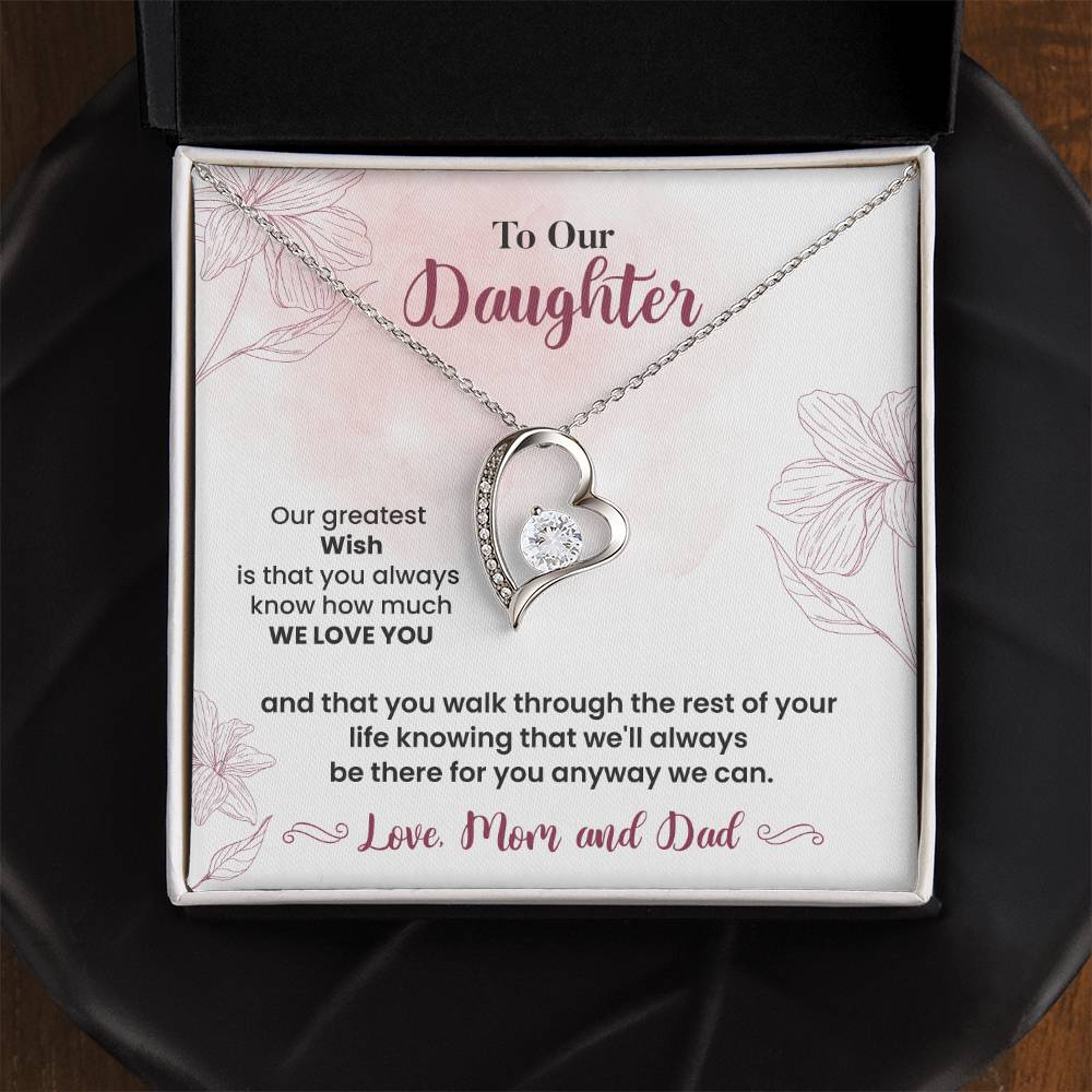 To Our Daughter Heartfelt Jewelry Gift Gift From Your Mom And Dad Caring Gift For Daughter Supportive Daughter Necklace Family Love Jewelry Gift Daughter's Journey Jewelry Best Wishes Jewelry Daughter's Strength Necklace Emotional Support Gift Warm Wishes