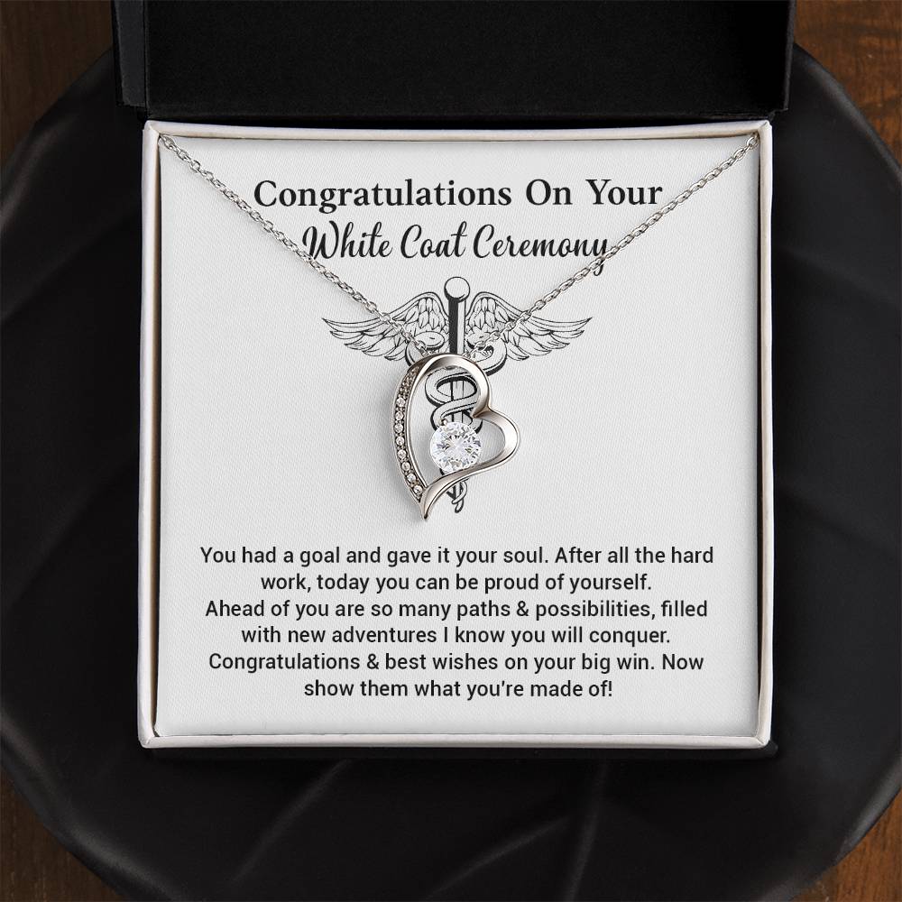 Congratulations On Your White Coat Ceremony Congratulations Necklace Inspirational Jewelry Gift Meaningful Gift For Graduates New Adventures Necklace Motivational Jewelry Personal Growth Jewelry Best Wishes Necklace