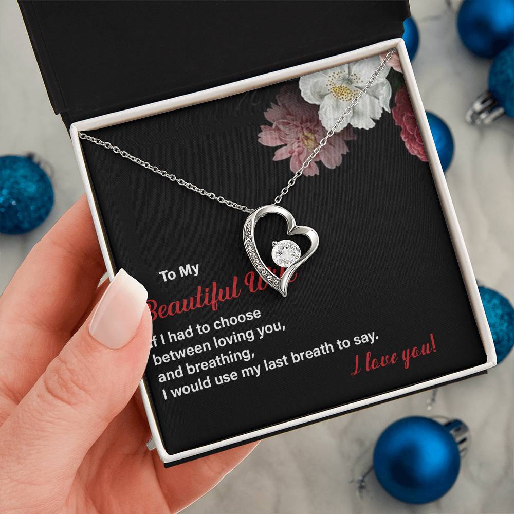 Wife Necklace Gift from Husband – Last Breath Quote