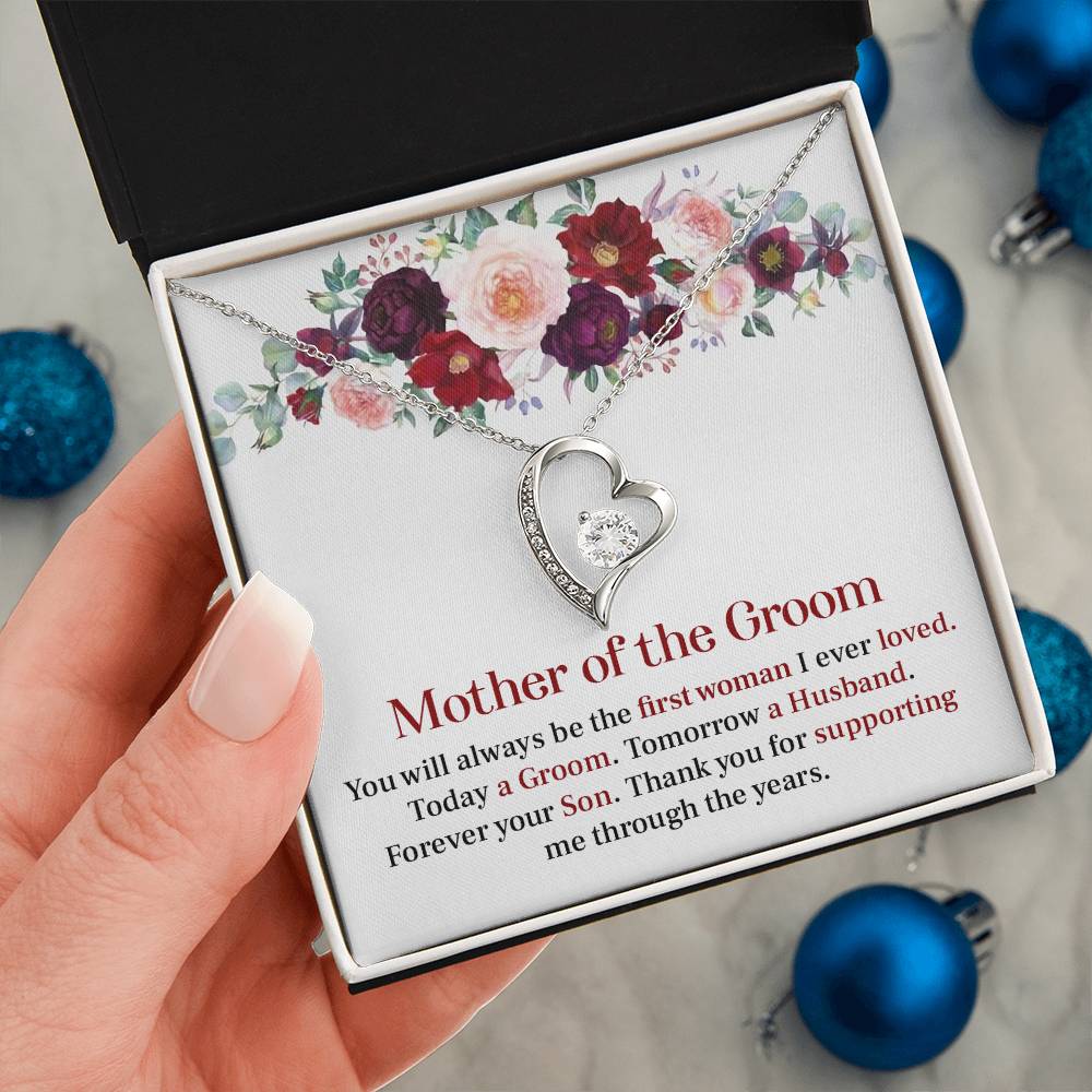 Mother of Groom Gift Necklace with Message Card