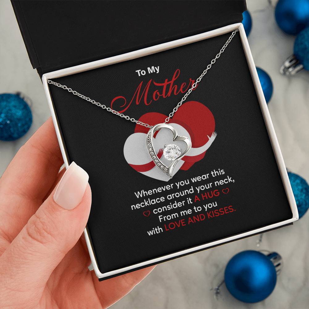 Mother Necklace Gift with Hug Message Card