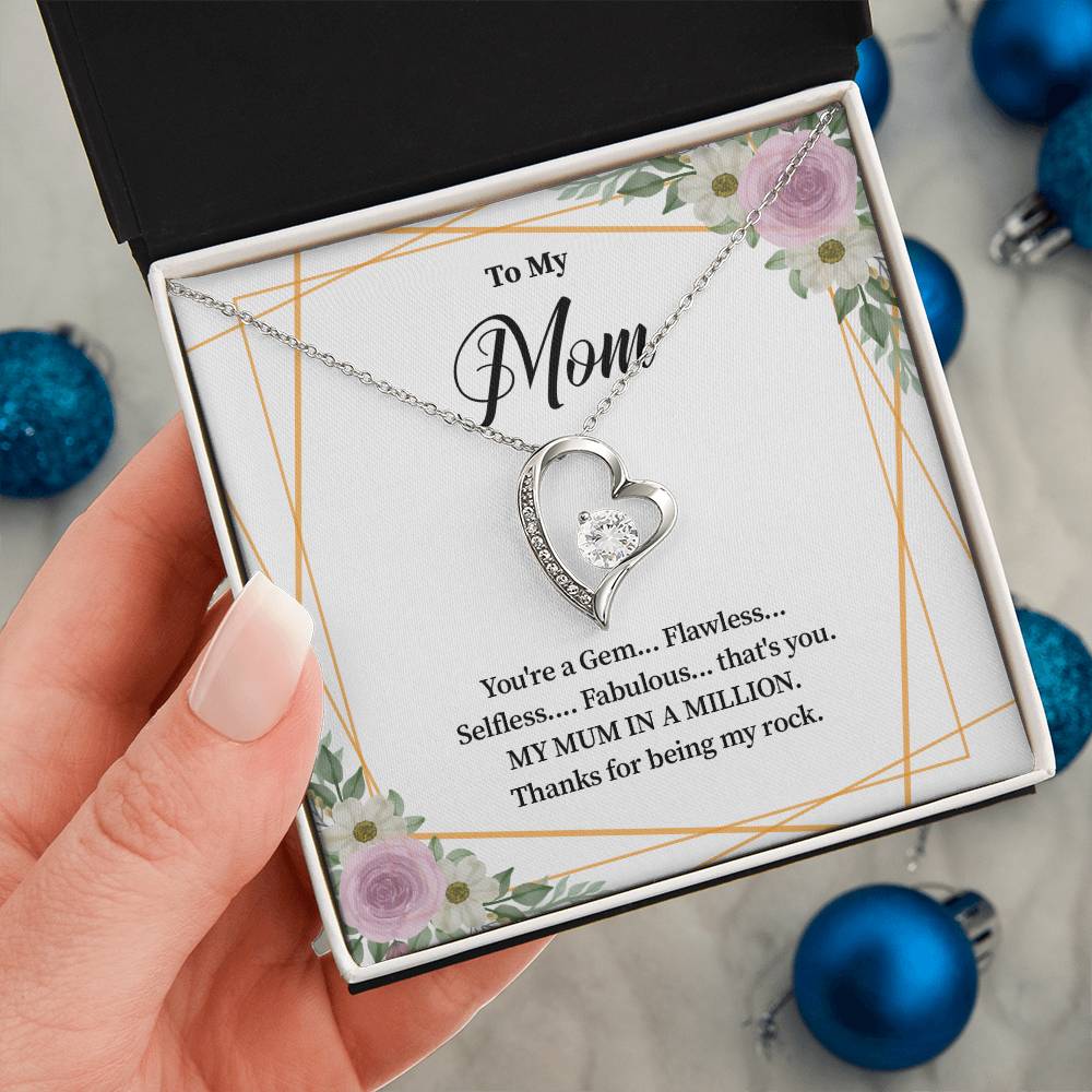 My Mom in a Million Necklace Gift with Message Card