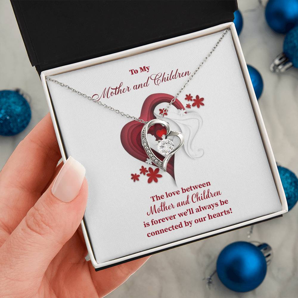 Mother and Children Necklace – Heart Connection Gift