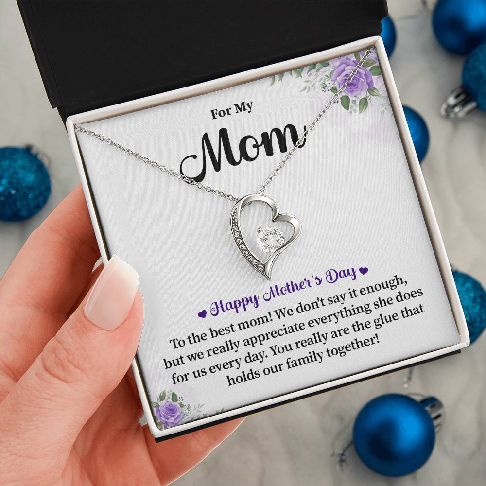 Best Mom Necklace Gift for Mother's Day with Card