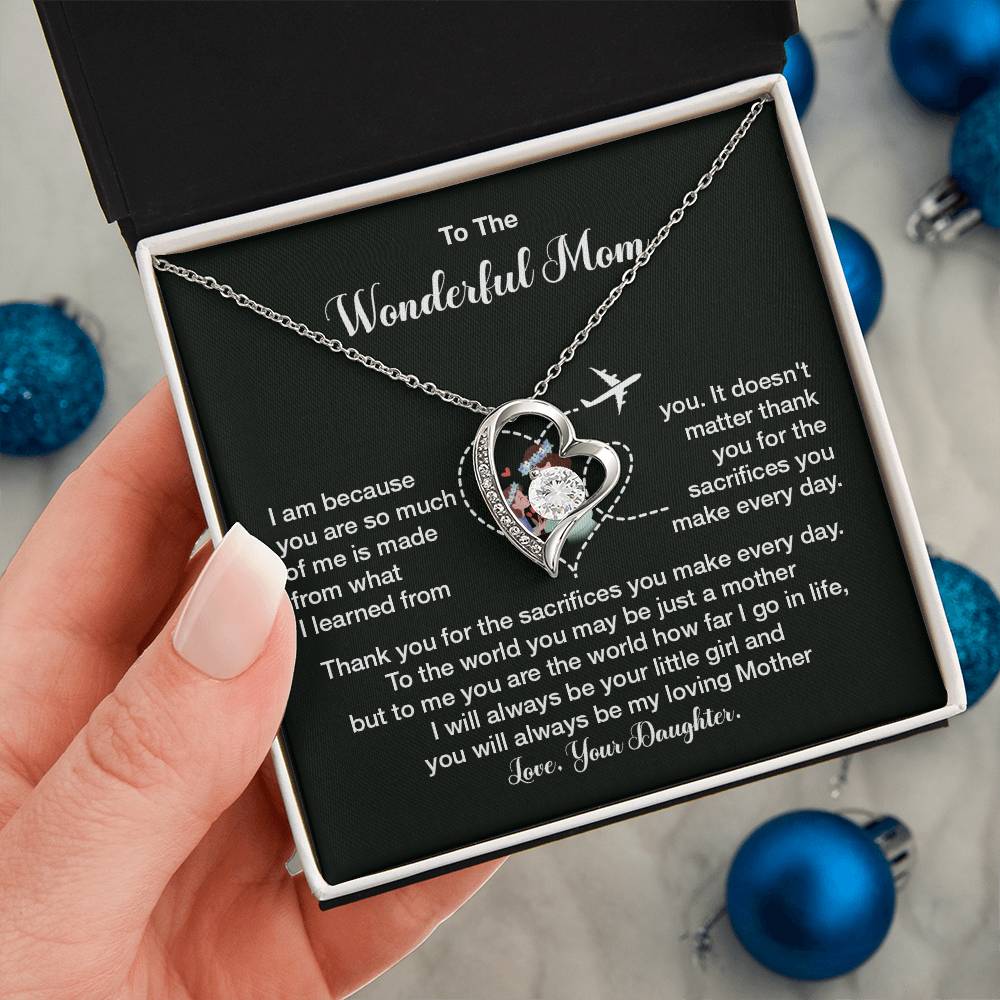 To The Wonderful Mom, Elegant Jewelry For A Mother’s Day Gift Thoughtful Necklace Sweet Gift For A Special Woman Loving Pendant Elegant Pendant For A Mother’s Bond Heartfelt Necklace For Family Bond Beautiful Necklace For A Special Connection