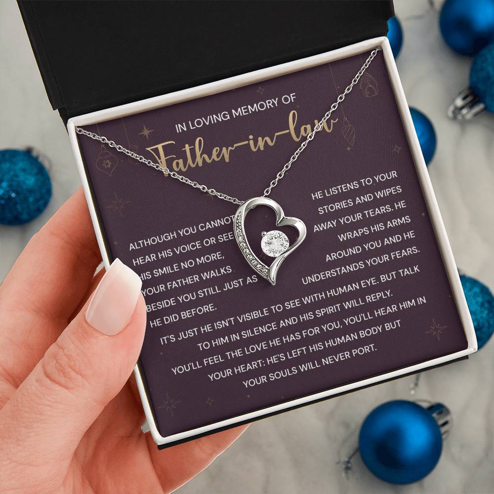 Loss of Father-in-Law Necklace with Message Card