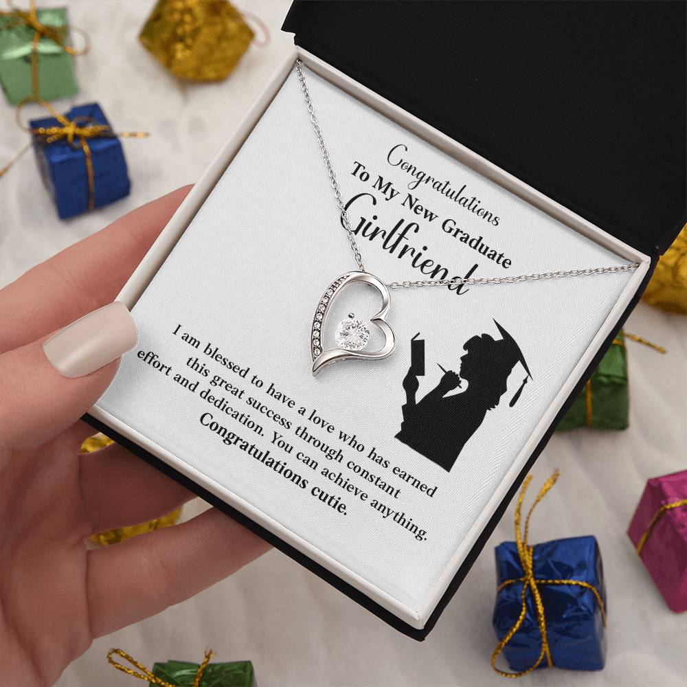 Congratulations To My New Graduate Girlfriend Necklace Necklace For Next Chapter Necklace For Girlfriend’s Potential Proud Partner Graduation Gift Sentimental Gift For New Graduate Gift For Girlfriend’s Graduation Graduate Girlfriend Necklace Gift