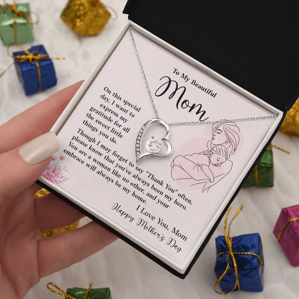 Mother’s Day Necklace Gift from Son or Daughter With Gift Box