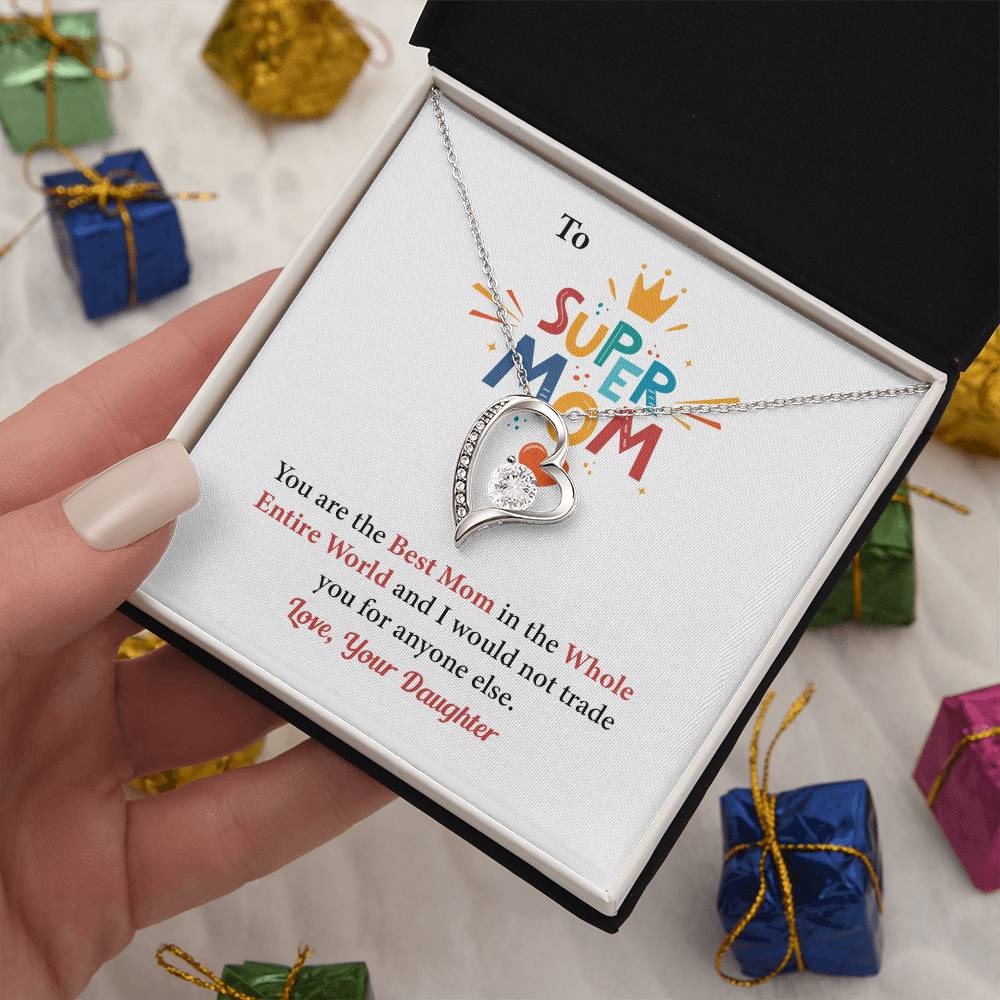 To Super Mom Thoughtful Gift For A Loving Mom Elegant Jewelry Sentimental Pendant Beautiful Necklace For A Special Connection Loving Pendant Special Necklace Thank You Pendant For A Super Mom Sentimental Jewelry