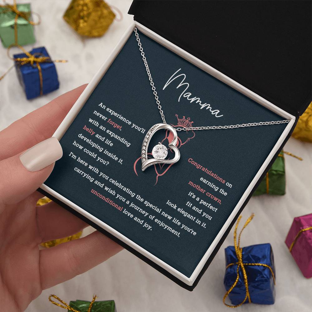 Mamma Necklace – Pregnancy Gift for Mom with Sentimental Message