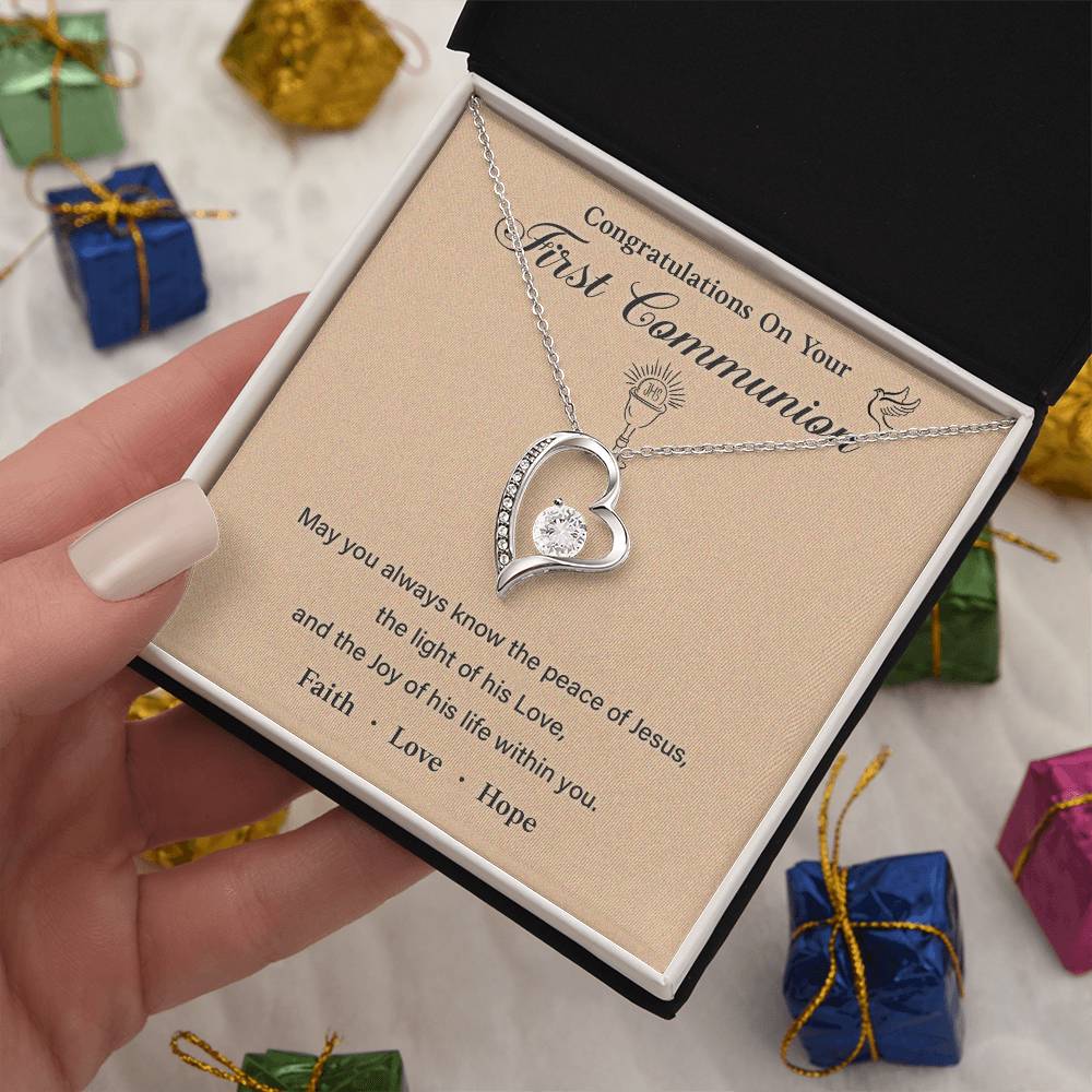 Congratulations On Your First Communion necklace for presence of Jesus thoughtful gift for first communion special occasion gift for first communion meaningful gift for first communion first communion necklace gift gift for first communion