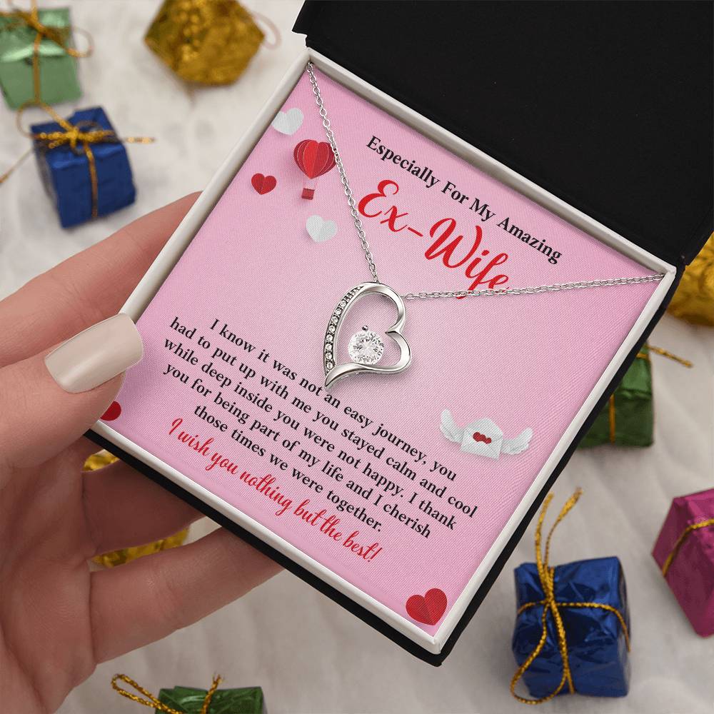 Especially For My Amazing Ex-wife, Necklace Gift Sentimental Ex-wife Jewelry Thank You Necklace Gift Necklace With Emotional Message Meaningful Jewelry For Ex-wife Memories Together Necklace