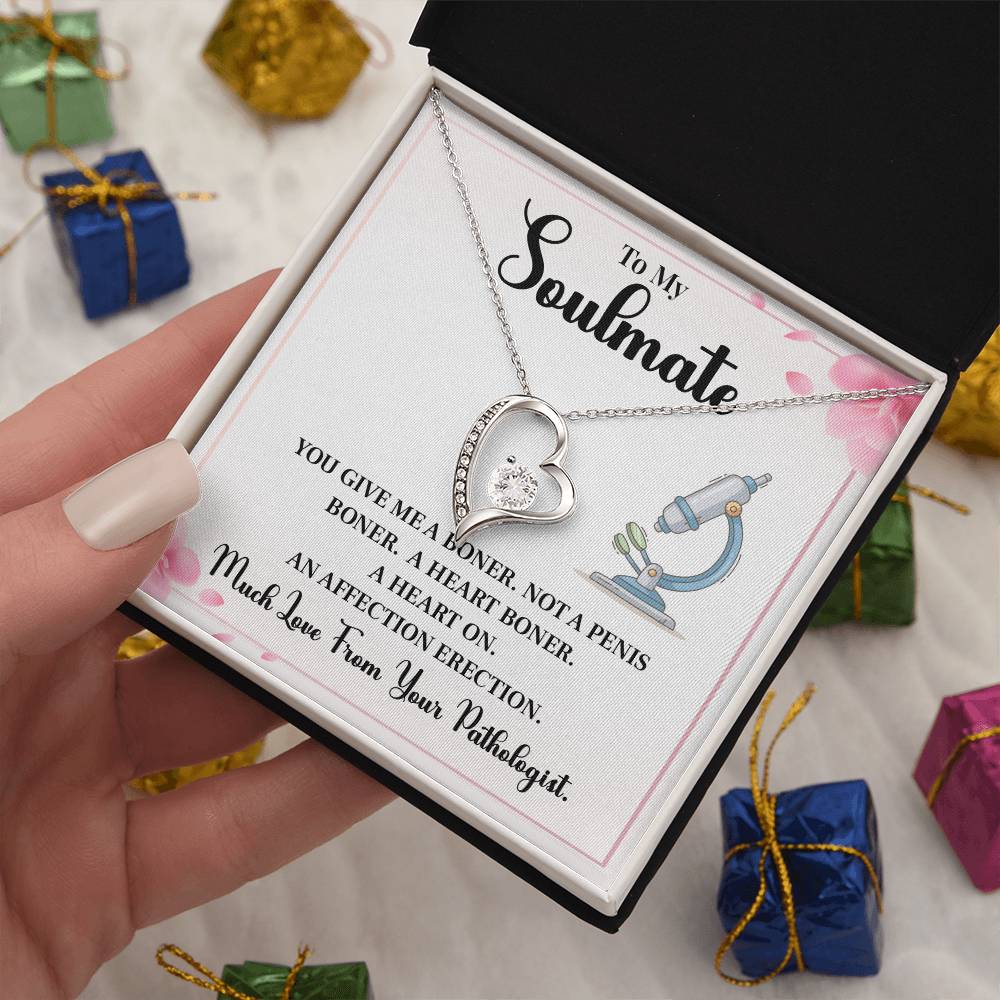 Funny Soulmate Necklace Gift from Pathologist – Gift Box