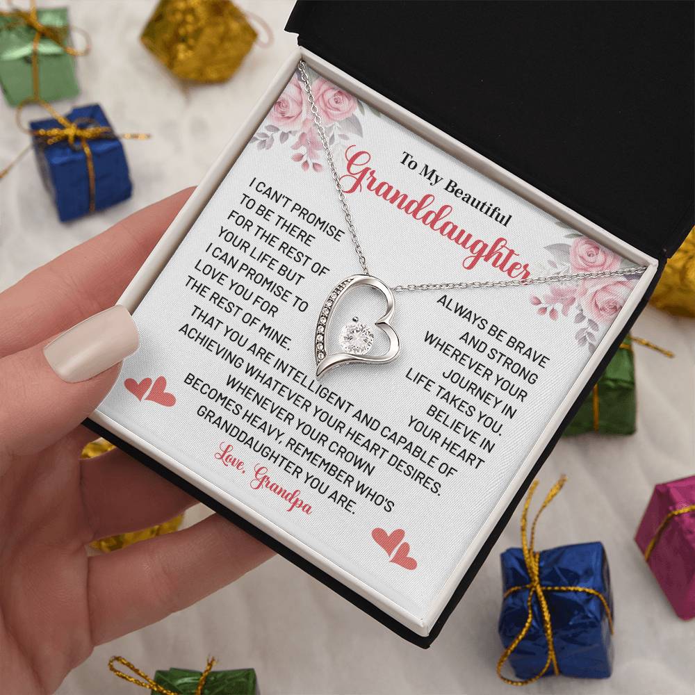 Granddaughter Necklace from Grandpa – Gift Box Message