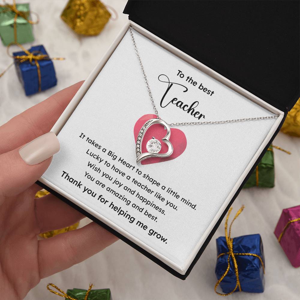 To The Best Teacher Best Teacher Gift Teacher Appreciation Necklace Lucky To Have You Necklace Unique Gift For A Great Teacher Emotional Connection Necklace Supportive Gift For Teachers You Are The Best Necklace