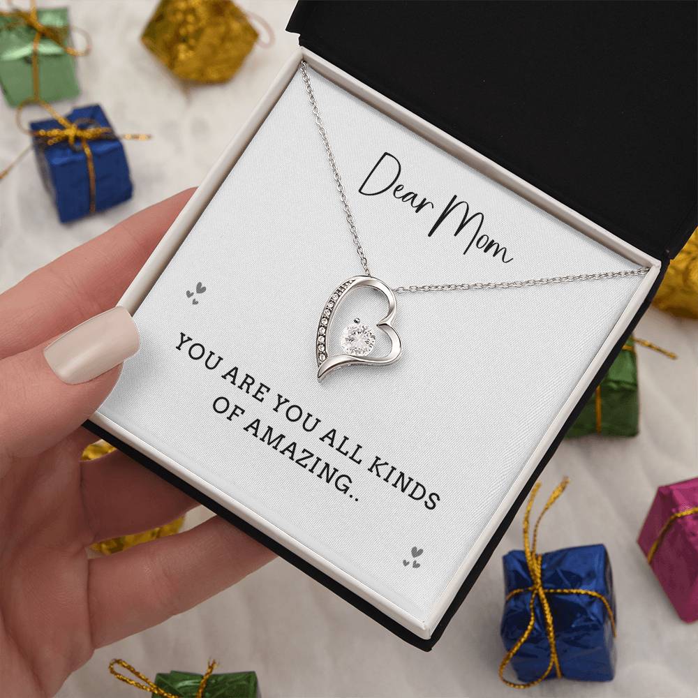 Dear Mom, Amazing Mom Necklace Gift Best Necklace Gift For Mom Inspirational Necklace Gift Thoughtful Necklace Gift Best Mother’s Day Necklace Gift Amazing Mom Celebration Necklace Gift Thoughtful Gift Necklace For Mothers