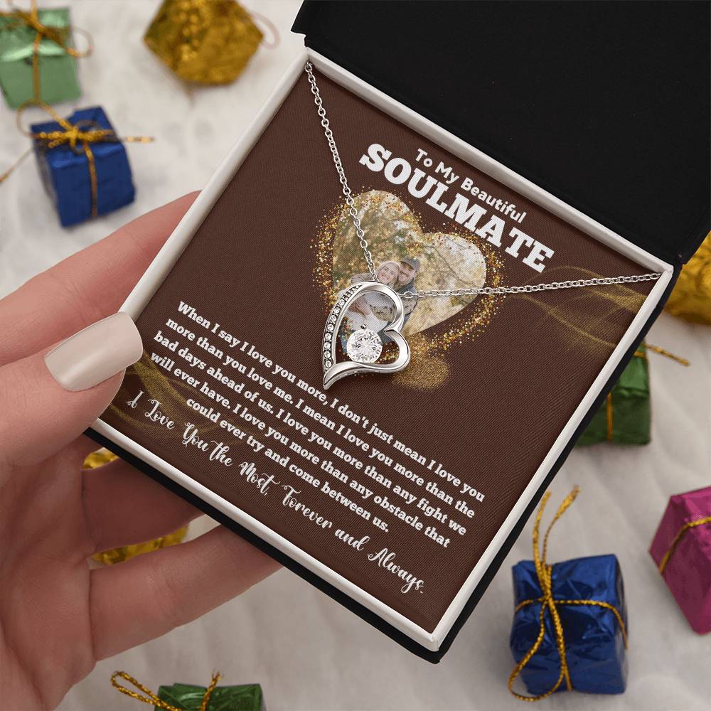 Soulmate Necklace Gift with Love Message