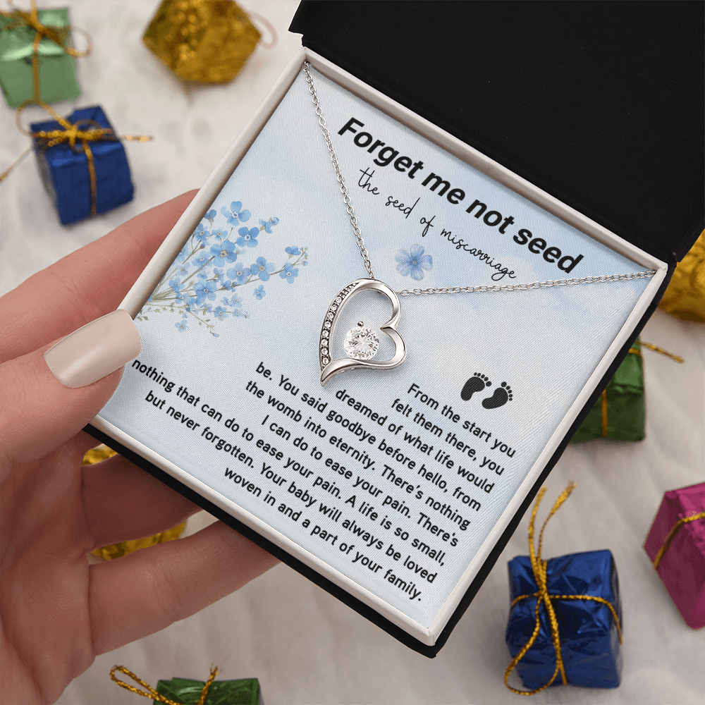 Forget Me Not Seed the seed of miscarriage Necklace