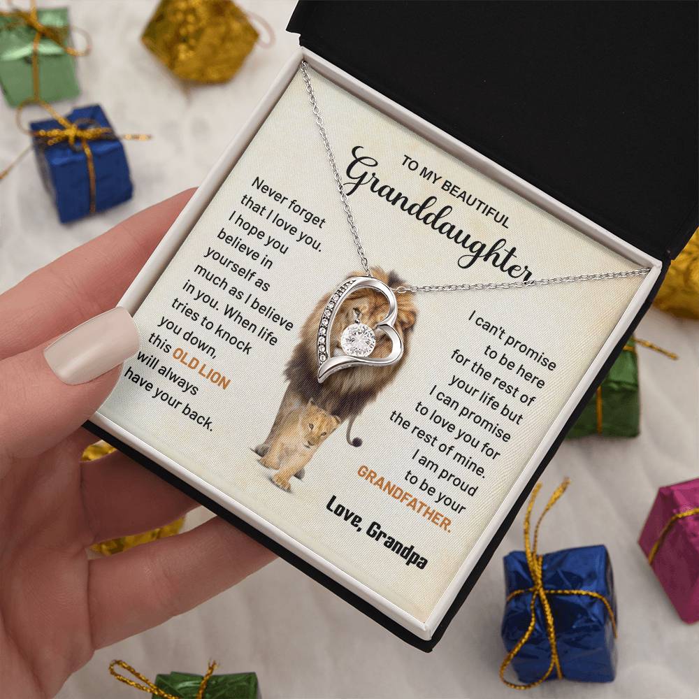 Granddaughter Gift from Grandpa with Lion Quote