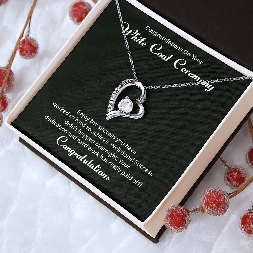 Congratulations On Your White Coat Ceremony Congratulations Necklace Inspirational Jewelry Gift Meaningful Gift For Graduates Proud Of Your Journey Necklace Celebrate Your Success Necklace Emotional Connection Necklace Jewelry For Inspiring Confidence