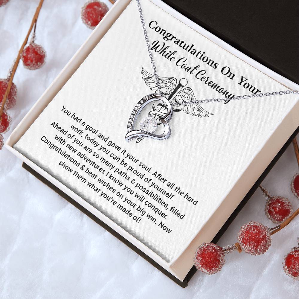 Congratulations On Your White Coat Ceremony Congratulations Necklace Inspirational Jewelry Gift Meaningful Gift For Graduates New Adventures Necklace Motivational Jewelry Personal Growth Jewelry Best Wishes Necklace