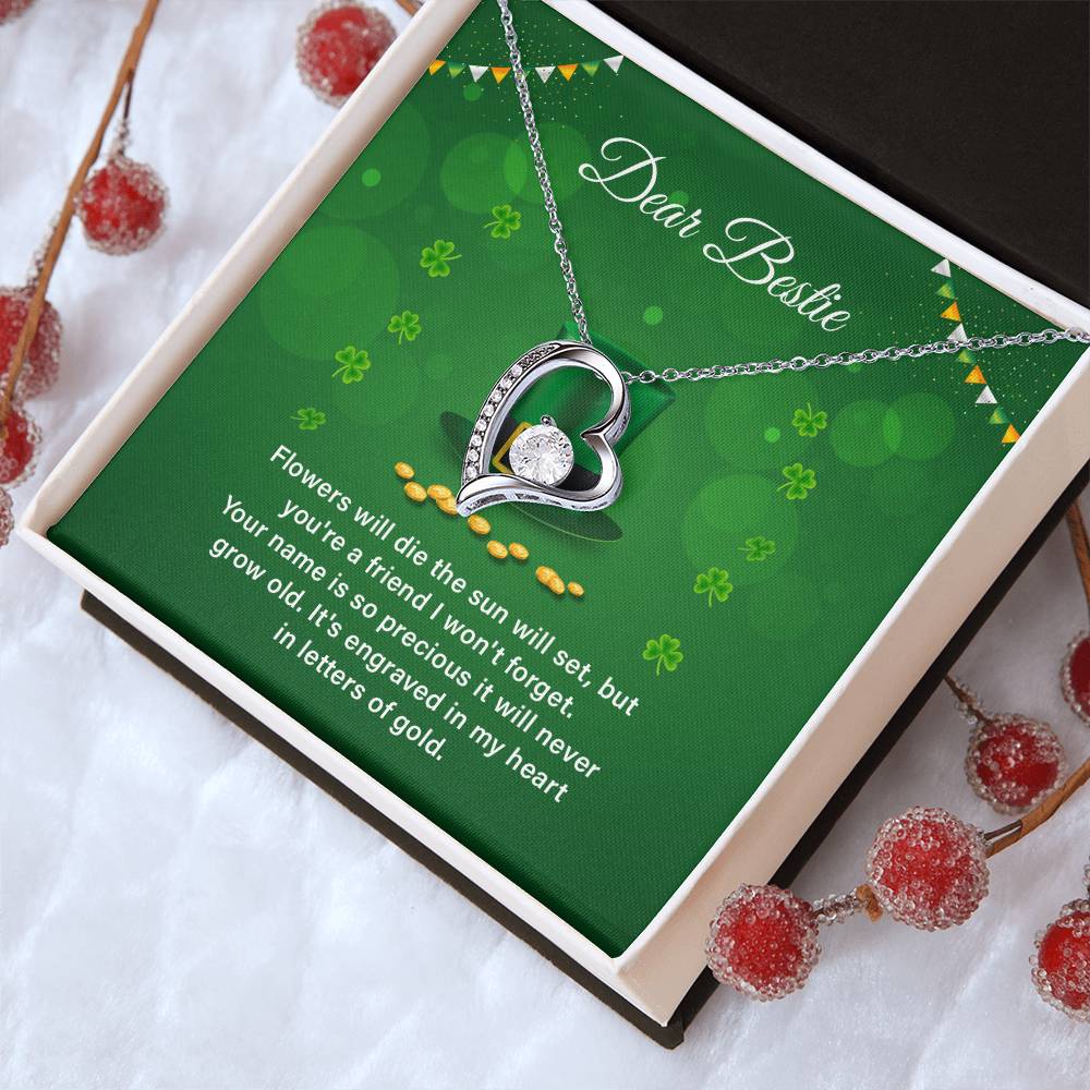 Dear Bestie, Friends Forever Keepsake Timeless Bonds Of Friendship Heartfelt Sentiments For Friends Golden Memories Jewelry Celebrate Our Connection Friendship Appreciation Gift Best Friend Love Necklace Gift From Brother, Sister