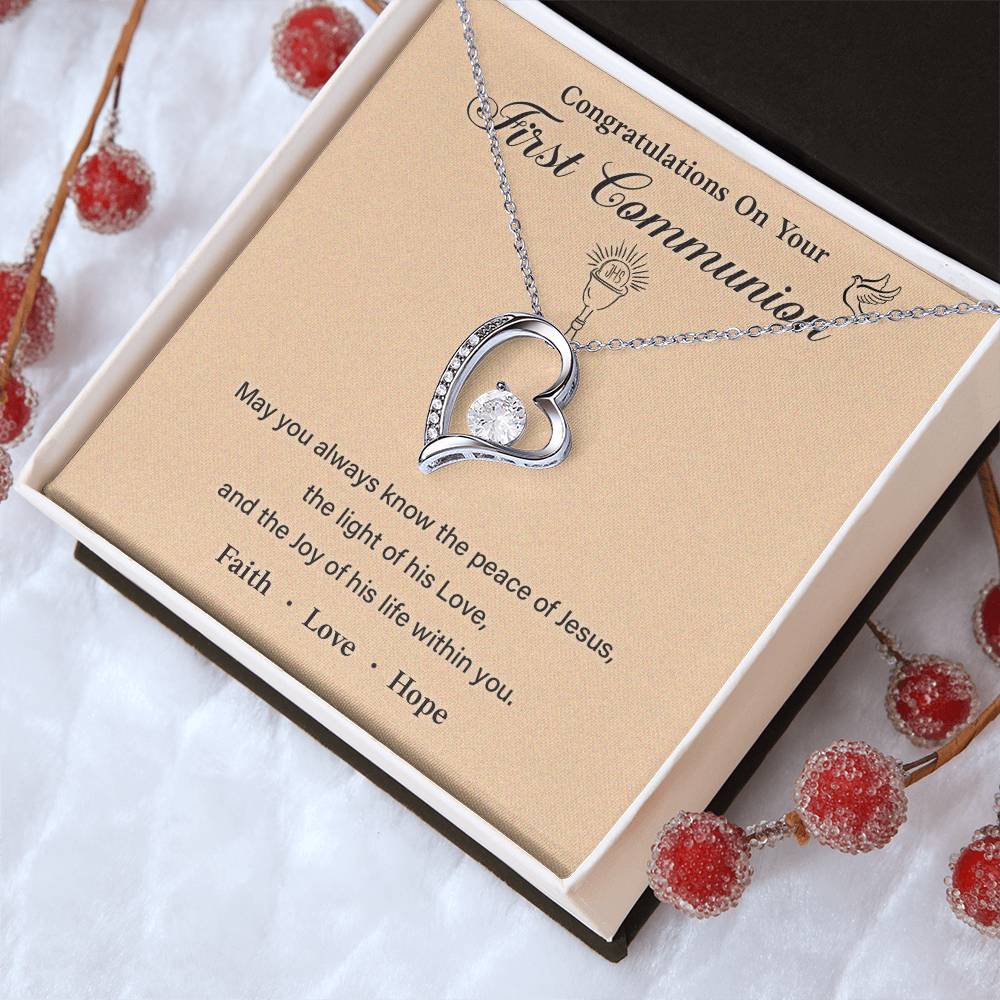 Congratulations On Your First Communion necklace for presence of Jesus thoughtful gift for first communion special occasion gift for first communion meaningful gift for first communion first communion necklace gift gift for first communion