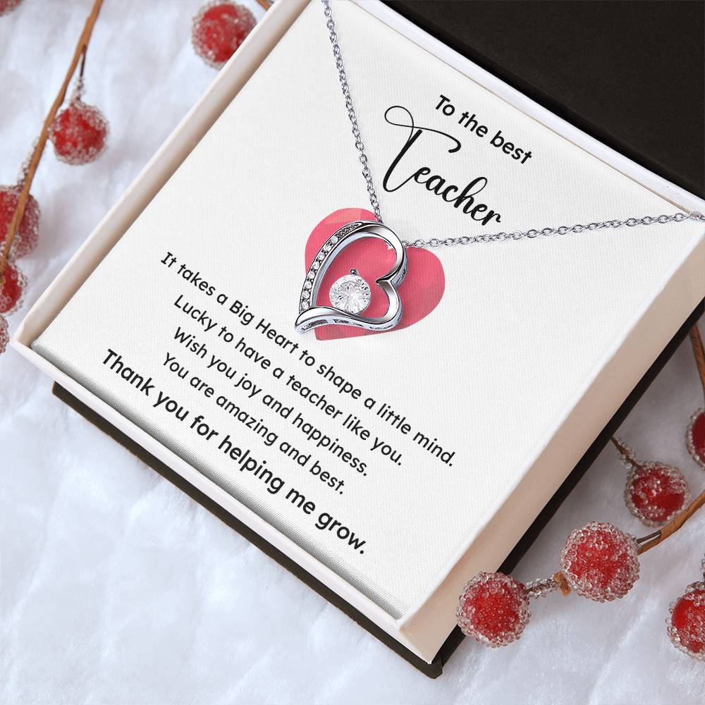 To The Best Teacher Best Teacher Gift Teacher Appreciation Necklace Lucky To Have You Necklace Unique Gift For A Great Teacher Emotional Connection Necklace Supportive Gift For Teachers You Are The Best Necklace