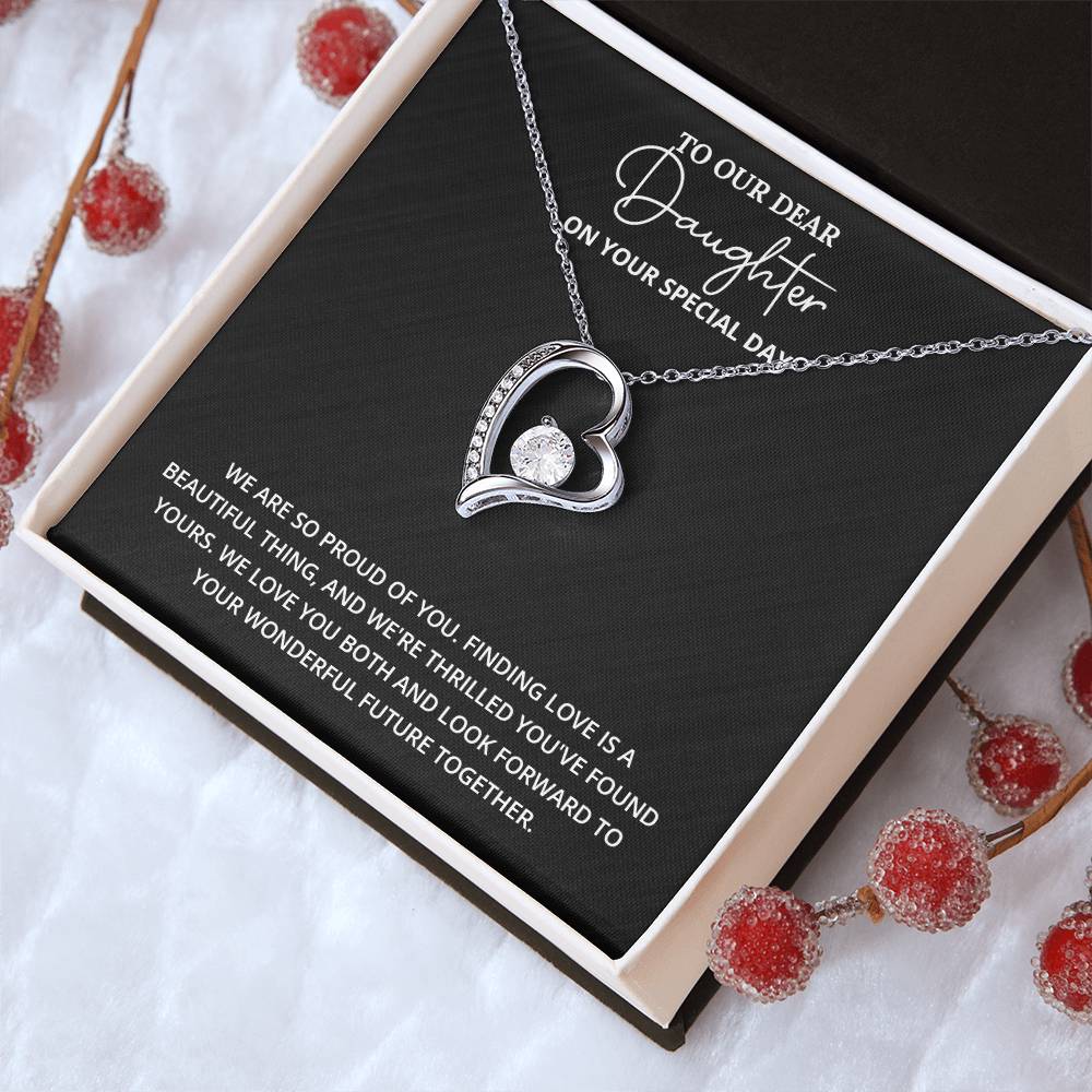 To Our Dear Daughter Daughter Engagement Necklace Engagement Gift For Daughter Sentimental Gift For Daughter’s Engagement Jewelry Gift For Daughter’s Engagement Daughter’s Special Day Necklace Meaningful Gift For Daughter’s Engagement