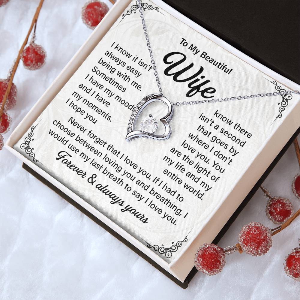 Husband to Wife Necklace Gift with Message Card