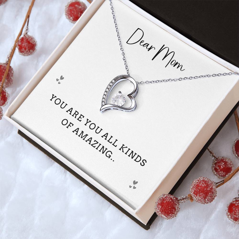 Dear Mom, Amazing Mom Necklace Gift Best Necklace Gift For Mom Inspirational Necklace Gift Thoughtful Necklace Gift Best Mother’s Day Necklace Gift Amazing Mom Celebration Necklace Gift Thoughtful Gift Necklace For Mothers