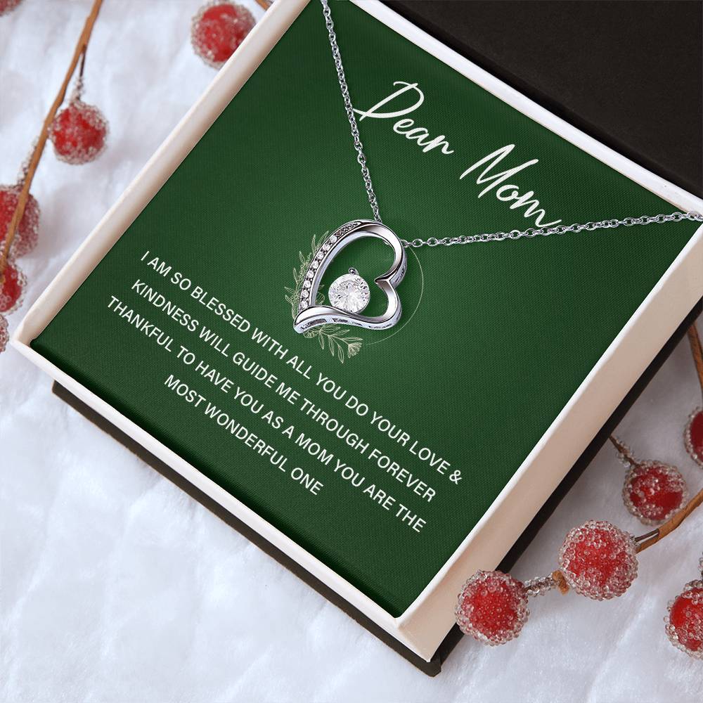 Dear Mom Blessed To Have You Necklace Love You Mom Necklace Best Mom Ever Necklace Eternal Bond With Mom Necklace Meaning Thoughtful Gift For Mindful Gift For Mom Necklace For Family Bond Dear Mom Necklace Gift