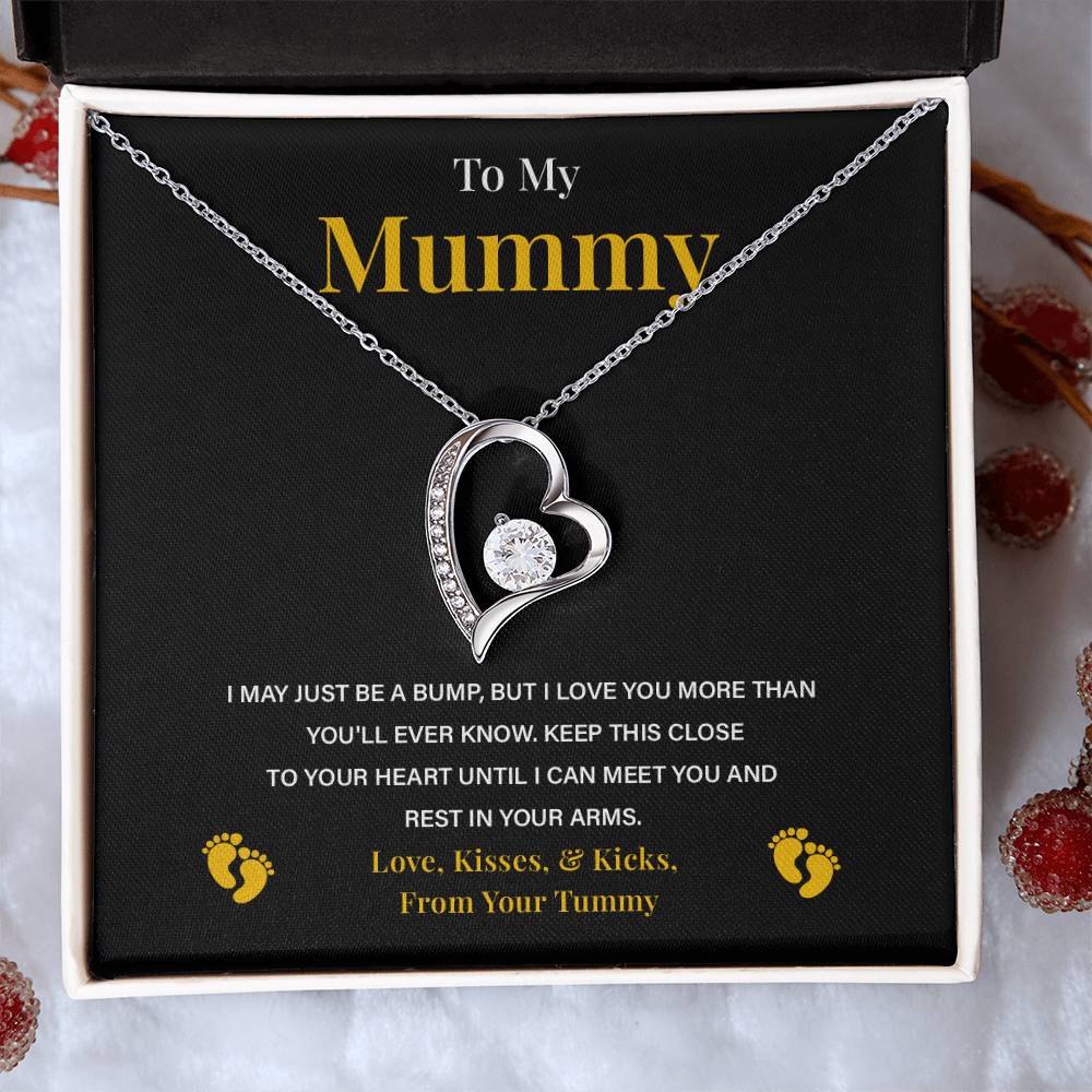 Pregnancy Necklace for Mummy – Gift from Bump with Love Note Card