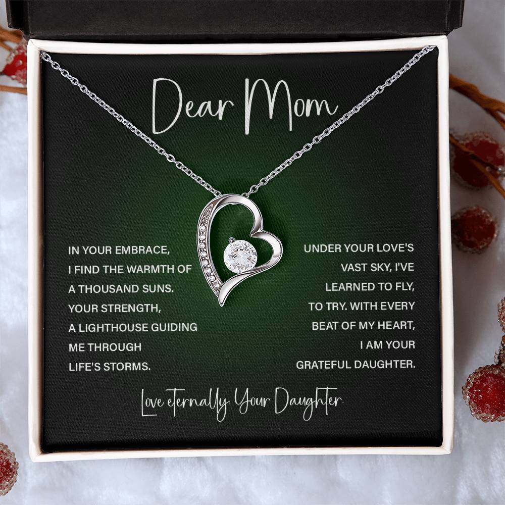 Dear Mom, Mother’s Day Necklace For Mom Best Birthday Gift Necklace Thoughtful Anniversary Necklace Heartfelt Christmas Gift Thank You Necklace Gift Necklace With Message Card