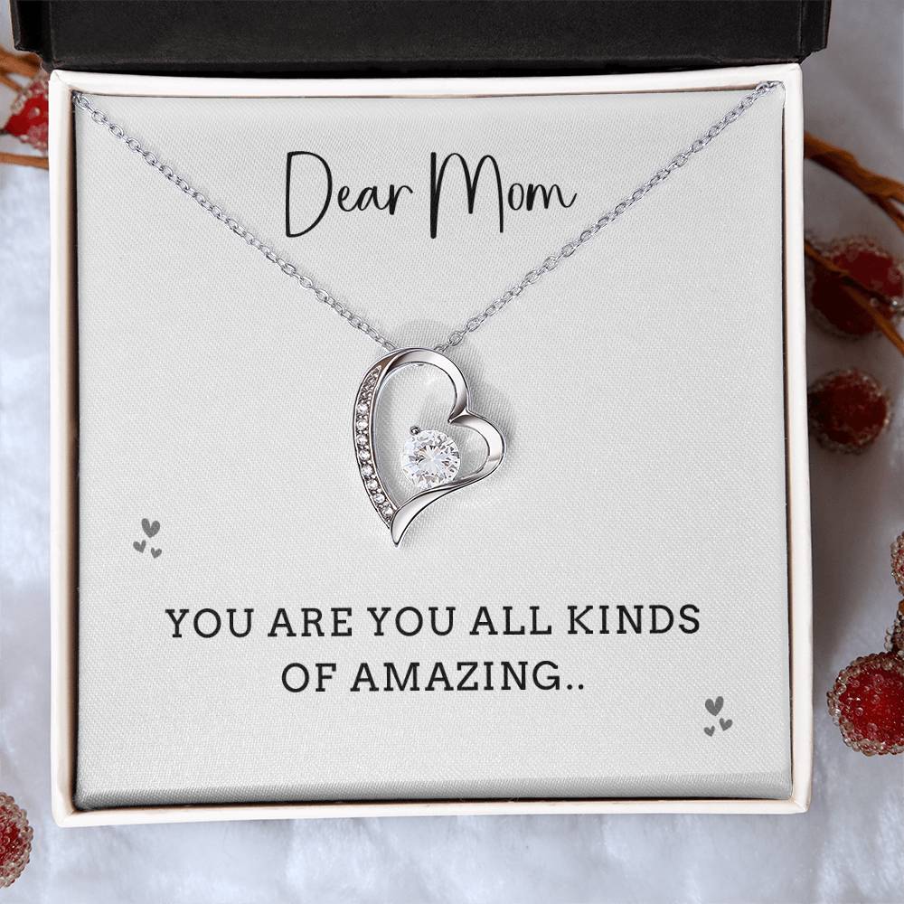 Dear Mom, Amazing Mom Necklace Gift Best Necklace Gift For Mom Inspirational Necklace Gift Thoughtful Necklace Gift Best Mother’s Day Necklace Gift Amazing Mom Celebration Necklace Gift Thoughtful Gift Necklace For Mothers