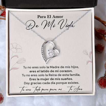 Collar Para El Amor De Mi Vida Regalo Romántico Para Esposa Latido De Mi Corazón Reina De La Familia Joyería Sentimental Para Esposa Collar Con Frase De Amor Regalo Romántico Para Mujer Especial Collar Con Mensaje De Amor Infinito