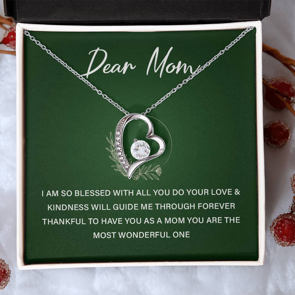 Dear Mom Blessed To Have You Necklace Love You Mom Necklace Best Mom Ever Necklace Eternal Bond With Mom Necklace Meaning Thoughtful Gift For Mindful Gift For Mom Necklace For Family Bond Dear Mom Necklace Gift