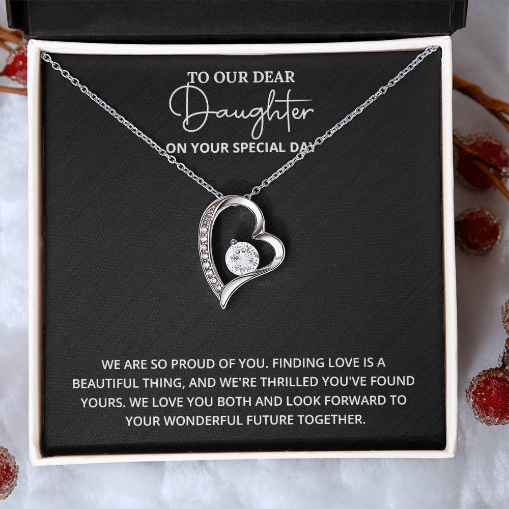 To Our Dear Daughter Daughter Engagement Necklace Engagement Gift For Daughter Sentimental Gift For Daughter’s Engagement Jewelry Gift For Daughter’s Engagement Daughter’s Special Day Necklace Meaningful Gift For Daughter’s Engagement