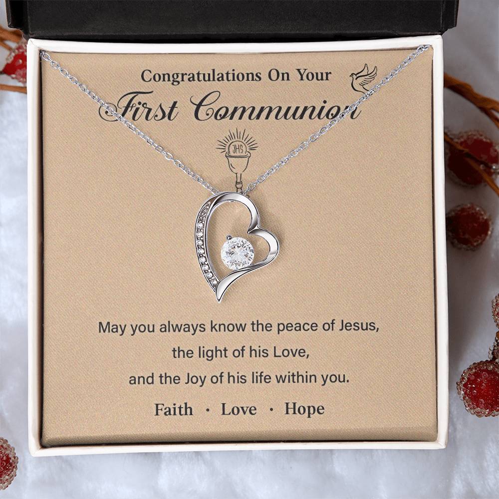 Congratulations On Your First Communion necklace for presence of Jesus thoughtful gift for first communion special occasion gift for first communion meaningful gift for first communion first communion necklace gift gift for first communion