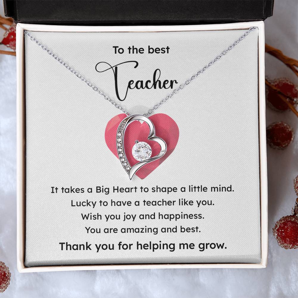 To The Best Teacher Best Teacher Gift Teacher Appreciation Necklace Lucky To Have You Necklace Unique Gift For A Great Teacher Emotional Connection Necklace Supportive Gift For Teachers You Are The Best Necklace