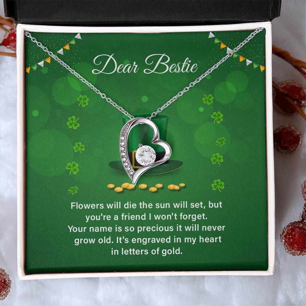 Dear Bestie, Friends Forever Keepsake Timeless Bonds Of Friendship Heartfelt Sentiments For Friends Golden Memories Jewelry Celebrate Our Connection Friendship Appreciation Gift Best Friend Love Necklace Gift From Brother, Sister