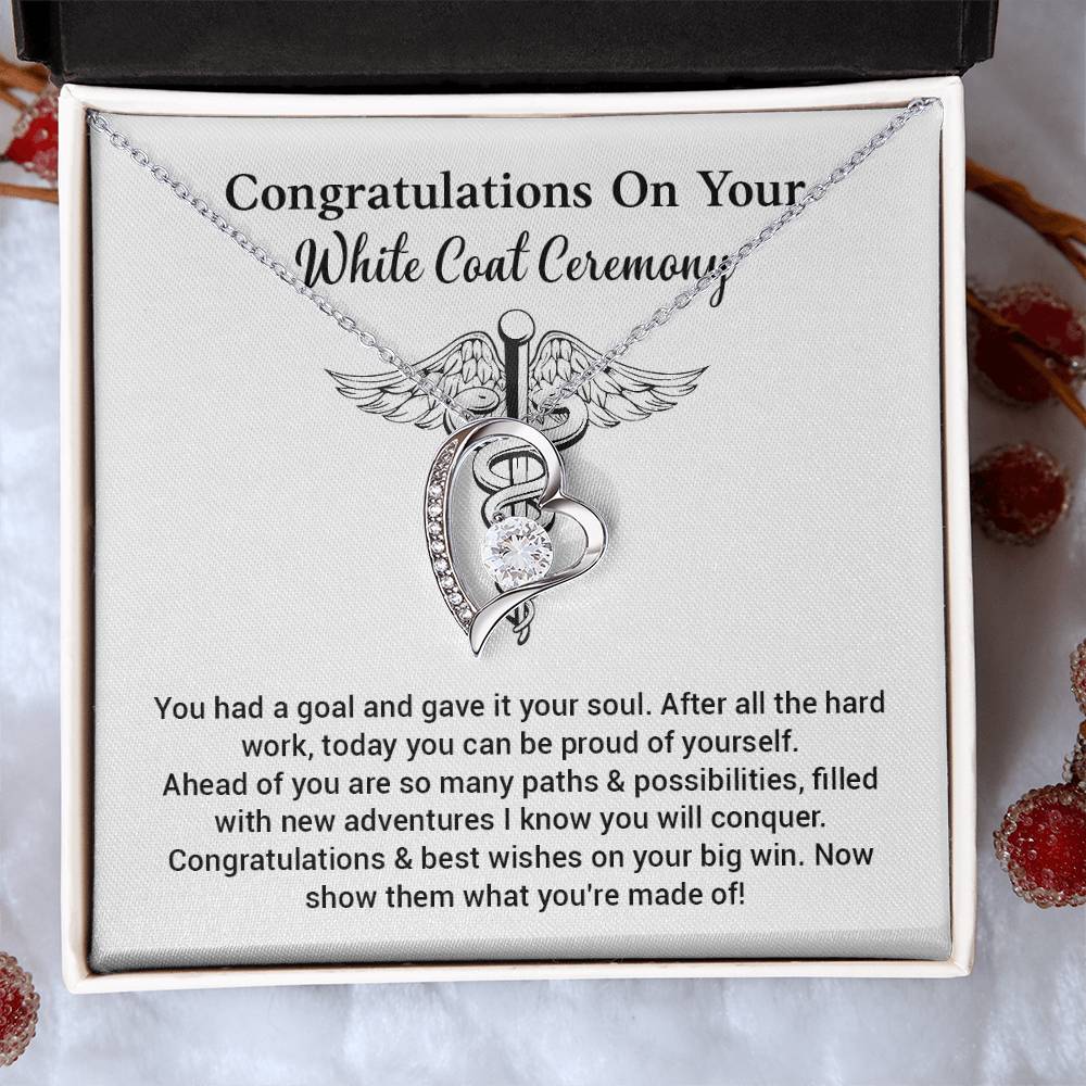 Congratulations On Your White Coat Ceremony Congratulations Necklace Inspirational Jewelry Gift Meaningful Gift For Graduates New Adventures Necklace Motivational Jewelry Personal Growth Jewelry Best Wishes Necklace