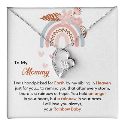 Rainbow Baby to Mom Necklace Gift with Message Card