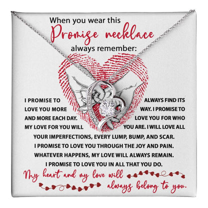 Promise Necklace Gift for Her with Message Card